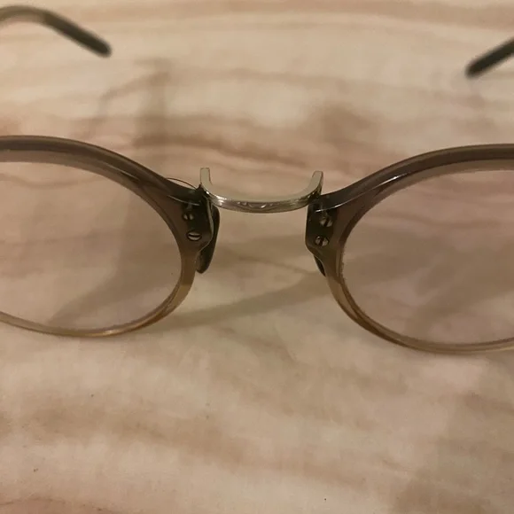 Oliver People’s Italian Acetate Glasses in Grey to Clear Gradient